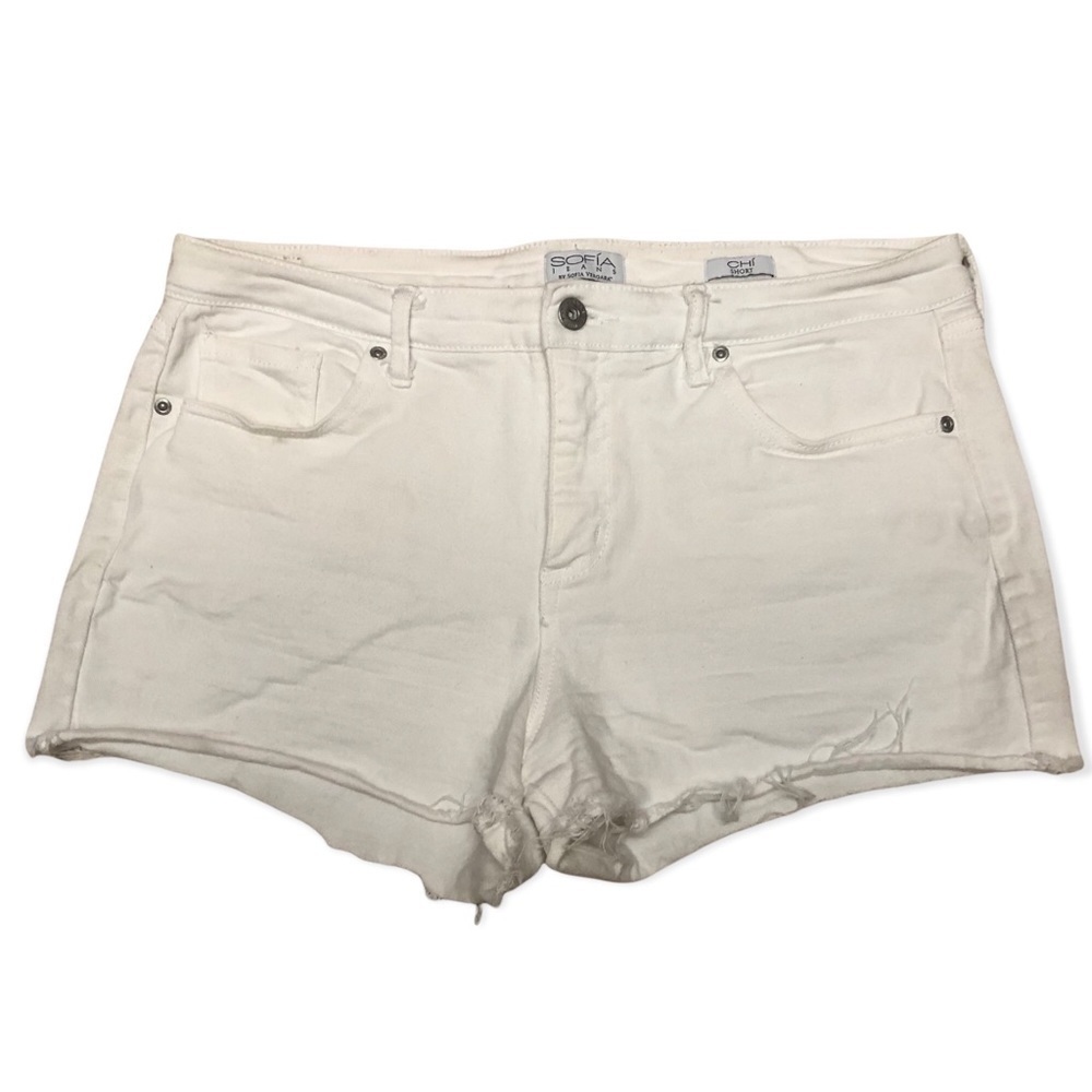 Sofia by Sofia Vergara, size 10 cut off white jeans